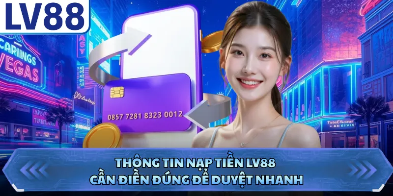 Nạp tiền LV88 1 Thông tin nạp tiền LV88 cần điền đúng để duyệt nhanh